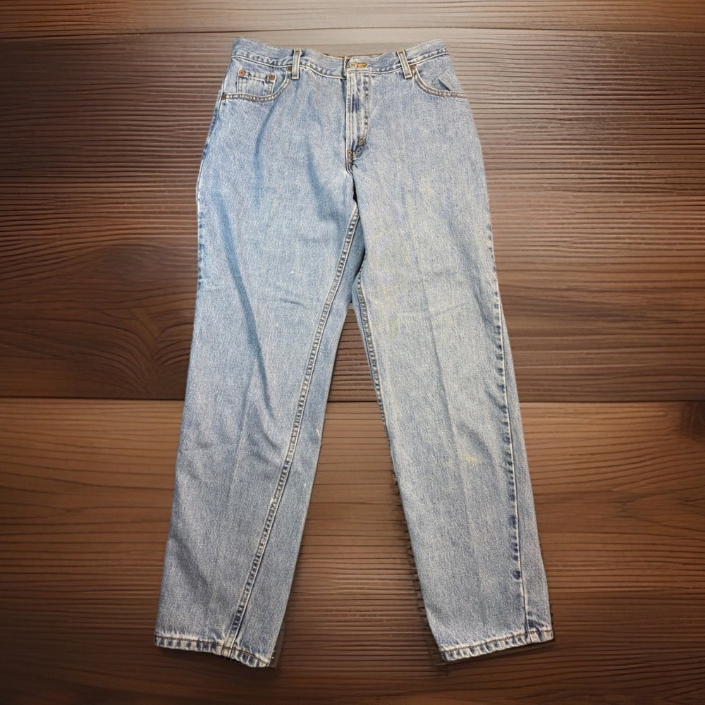 Levis 550 Womens Relaxed Fit Tapered Leg Light Wash Denim Jeans 14 M Vintage